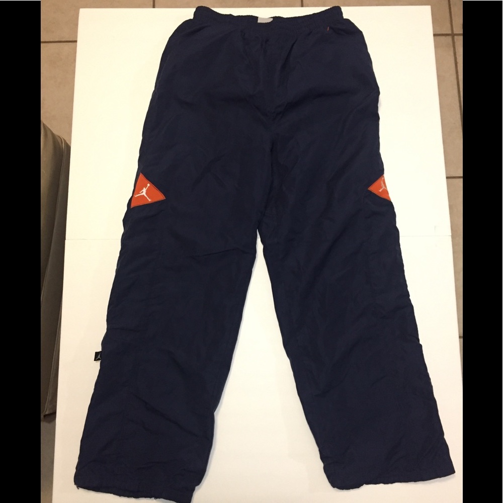 Jordan Sz Large Sweatpants Orange and Blue Juniors